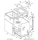 CABINET, COVER & FRONT PANEL Diagram and Parts List for VBXR1090D1WW  Hotpoint Washer