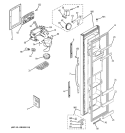 FREEZER DOOR Diagram and Parts List for HSS25IFPHWW  Hotpoint Refrigerator