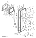 FRESH FOOD DOOR Diagram and Parts List for PSC23NHSACC  General Electric Refrigerator