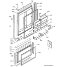 Part Location Diagram of WR02X10954 GE BUSHING HINGE TOP