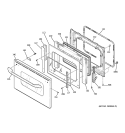 DOOR Diagram and Parts List for JGS968SH1SS  General Electric Range
