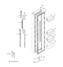 FREEZER DOOR Diagram and Parts List for GCG23YBMHFBB  General Electric Refrigerator