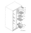 FREEZER SHELVES Diagram and Parts List for GCG23YBMHFBB  General Electric Refrigerator