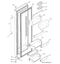 FRESH FOOD DOOR Diagram and Parts List for GCG21SISAFSS  General Electric Refrigerator