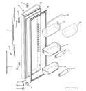 FRESH FOOD DOOR Diagram and Parts List for GSS25YBRAWW  General Electric Refrigerator