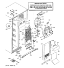 FREEZER SECTION Diagram and Parts List for GSS25YBRAWW  General Electric Refrigerator