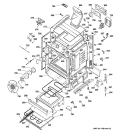 BODY PARTS Diagram and Parts List for JGB918BEK1BB  General Electric Range