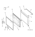 FREEZER DOOR Diagram and Parts List for GDS18SCPBRSS  General Electric Refrigerator