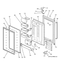 FRESH FOOD DOOR Diagram and Parts List for GDS18SCPBRSS  General Electric Refrigerator