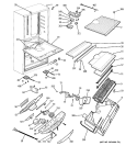CABINET Diagram and Parts List for GDS18SCPBRSS  General Electric Refrigerator