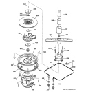 MOTOR - PUMP MECHANISM Diagram and Parts List for GSS1800Z02  General Electric Dishwasher