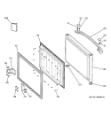 FREEZER DOOR Diagram and Parts List for PDS18LBMCCC  General Electric Refrigerator