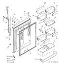FRESH FOOD DOOR Diagram and Parts List for PTG25LBSARWW  General Electric Refrigerator