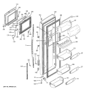 FRESH FOOD DOOR Diagram and Parts List for GCG23YHSAFBB  General Electric Refrigerator