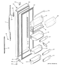 FRESH FOOD DOOR Diagram and Parts List for PSC23NGSACC  General Electric Refrigerator