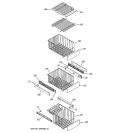 FREEZER SHELVES Diagram and Parts List for PSC23NGSACC  General Electric Refrigerator
