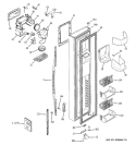 FREEZER DOOR Diagram and Parts List for PSS29NHSABB  General Electric Refrigerator