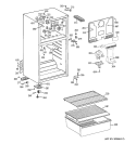 CABINET Diagram and Parts List for HTR16ABSELCC  Hotpoint Refrigerator