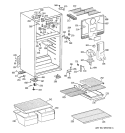 CABINET Diagram and Parts List for HTT18EBSERWW  Hotpoint Refrigerator