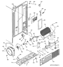 SEALED SYSTEM & MOTHER BOARD Diagram and Parts List for GSH25JFRGWW  General Electric Refrigerator