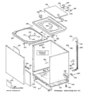 CABINET, COVER & FRONT PANEL Diagram and Parts List for WNCD2050A9WC  General Electric Washer