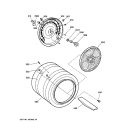 DRUM Diagram and Parts List for DPSR513EA2AA  General Electric Dryer