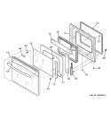 DOOR Diagram and Parts List for JCK915BF1BB  General Electric Wall Oven