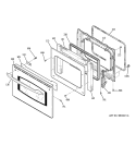 DOOR Diagram and Parts List for JCS968SF3SS  General Electric Range