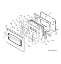 DOOR Diagram and Parts List for JCT915SF1SS  General Electric Wall Oven
