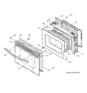 DOOR Diagram and Parts List for JD966TD2WW  General Electric Range