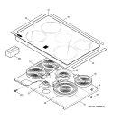 COOKTOP Diagram and Parts List for JD966KD1CC  General Electric Range