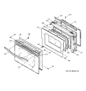 DOOR Diagram and Parts List for JD966KD1CC  General Electric Range