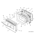 DOOR Diagram and Parts List for JD966SD2SS  General Electric Range