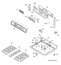 CONTROL PANEL & COOKTOP Diagram and Parts List for JGB920BEF2BB  General Electric Range