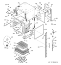 UPPER BODY Diagram and Parts List for JK955BF1BB  General Electric Wall Oven