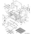 LOWER BODY Diagram and Parts List for JT955WF1WW  General Electric Microwave Oven Combo