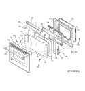 DOOR Diagram and Parts List for ZEK938SF3SS  General Electric Wall Oven