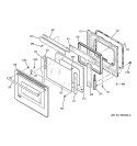 DOOR Diagram and Parts List for ZEK958BF1BB  General Electric Wall Oven