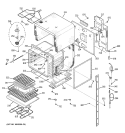 UPPER BODY Diagram and Parts List for ZEK958SF3SS  General Electric Wall Oven