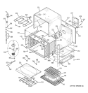 UPPER BODY Diagram and Parts List for ZET958BF3BB  General Electric Wall Oven