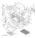 LOWER BODY Diagram and Parts List for ZET958SF1SS  General Electric Wall Oven