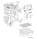 CABINET Diagram and Parts List for GTS17BCSERBB  General Electric Refrigerator