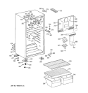 CABINET Diagram and Parts List for GTS18ABSELWW  General Electric Refrigerator