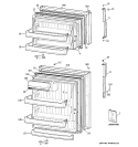 DOORS Diagram and Parts List for GTS18FBSERCC  General Electric Refrigerator