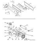 BACKSPLASH, BLOWER & MOTOR ASSEMBLY Diagram and Parts List for DLSR483GE0WW  General Electric Dryer
