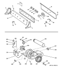BACKSPLASH, BLOWER & MOTOR ASSEMBLY Diagram and Parts List for DISR473CW4WW  General Electric Dryer