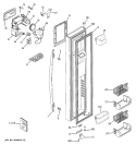 FREEZER DOOR Diagram and Parts List for PSS23MSSASS  General Electric Refrigerator