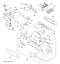 ICE MAKER & DISPENSER Diagram and Parts List for PSS23SGSASS  General Electric Refrigerator
