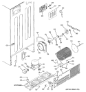 SEALED SYSTEM & MOTHER BOARD Diagram and Parts List for PTG25SBSARSS  General Electric Refrigerator