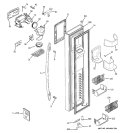 FREEZER DOOR Diagram and Parts List for PSC23PSSBSS  General Electric Refrigerator